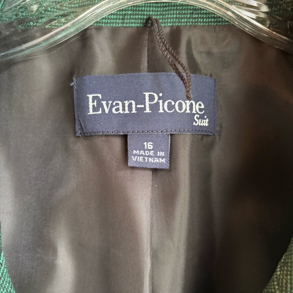 Evan Picone Green Blazer Tailored Fit Professional Style - Picture 3 of 8